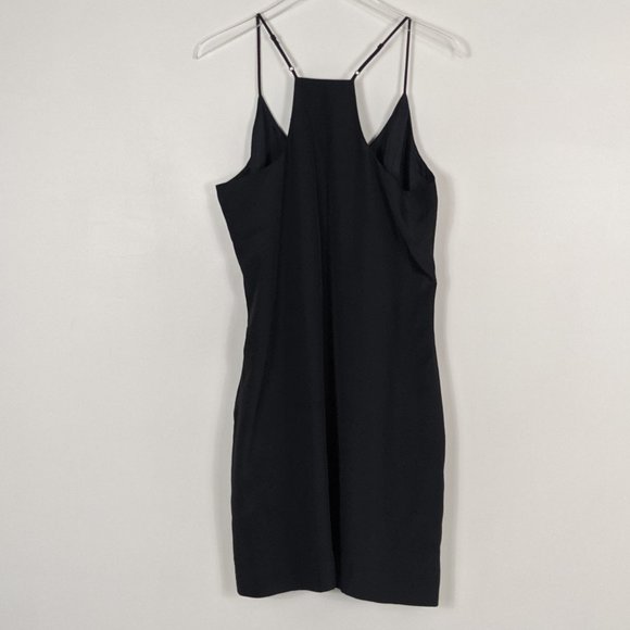 J. Crew Black Silk Like Racer Back Slip Dress Plus Size 14 - Picture 7 of 10